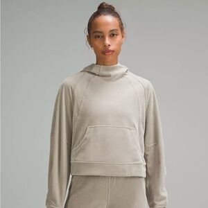 Lululemon Scuba oversized hoodie velvet cord in riverstone